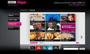 Original iPlayer beta homepage