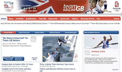 Team GB site