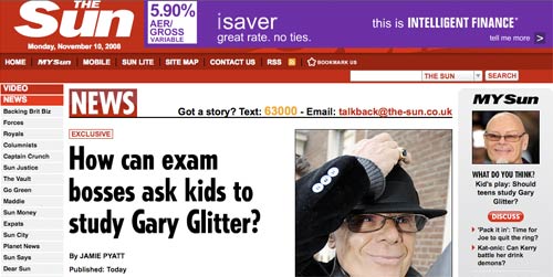 Gary Glitter Sun story