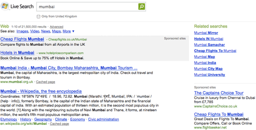 Live Search Mumbai