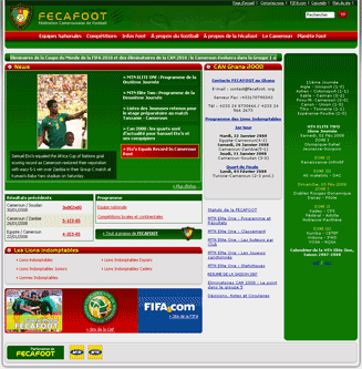 Website of the Cameroon FA