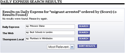 Daily Express search results