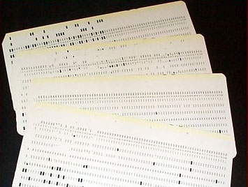 Computer punch cards