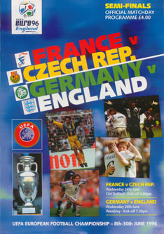 Euro 96 semi-final match programme