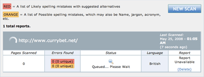 Spellr.us scan in progress