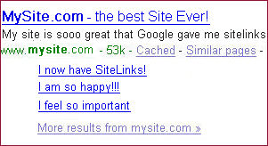 Site links graphic from the Search Engine Journal site