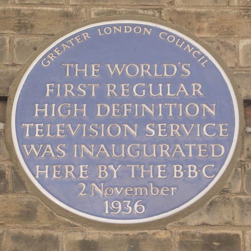 BBC TV blue plaque