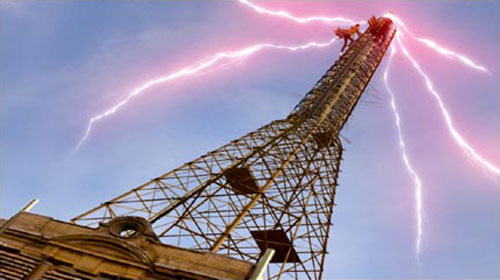 Alexandra Palace TV transmitter in the Doctor Who episode 'The Idiot's Lantern'