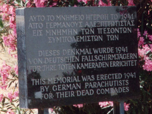 Memorial sign in the 80s or 90s