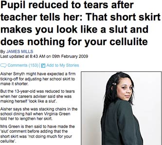 Daily Mail pupil article
