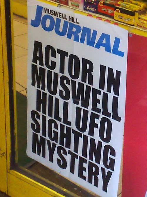 Muswell Hill UFO billboard