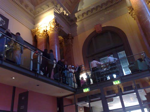 Mezzanine walkway housing the exhibition