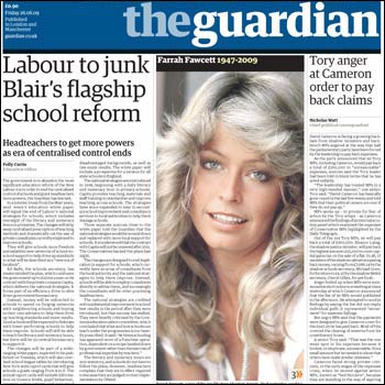 The Guardian front page