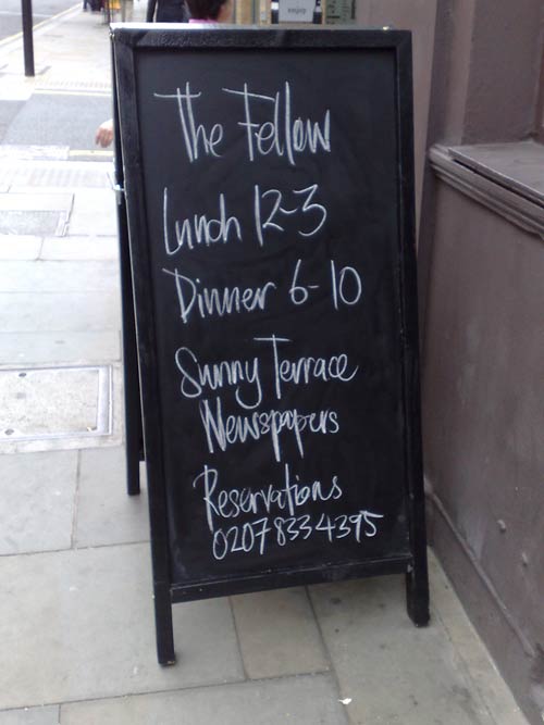 Sign for The Fellow