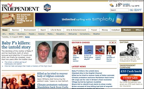 Independent homepage