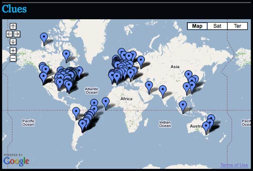 'Under the dome' clue map