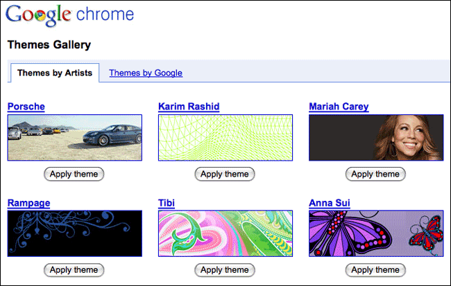 google chrome themes gallery 2010. Google Chrome themes gallery