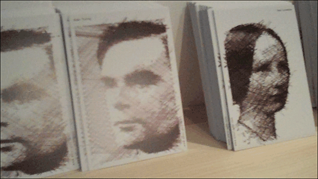 Aikon project postcards of Alan Turing and Ada Lovelace