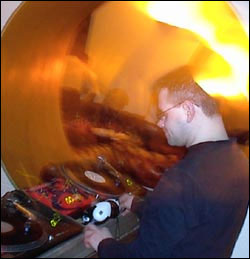 Martin Belam DJing in the past