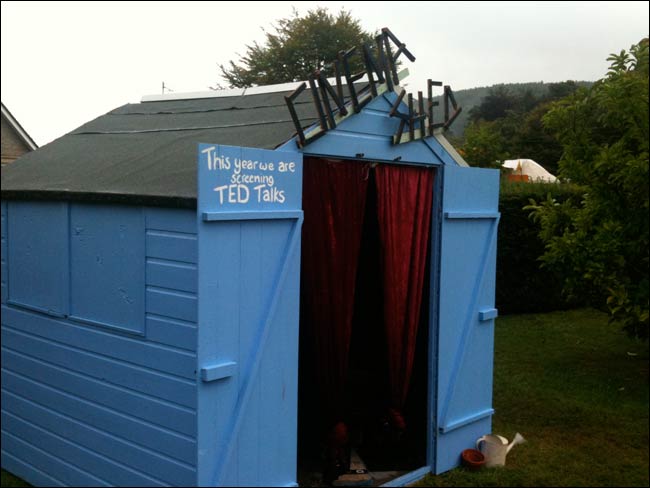 TED in a shed at the Green Man science park