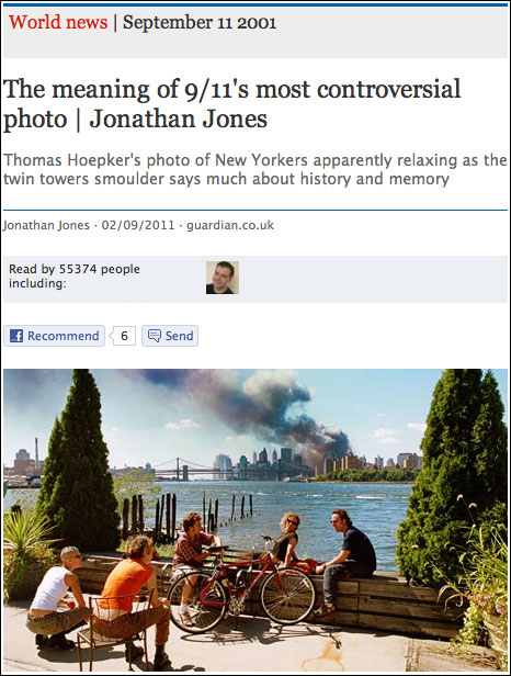 9/11 photography article in Facebook app