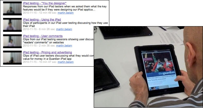 iPad user testing