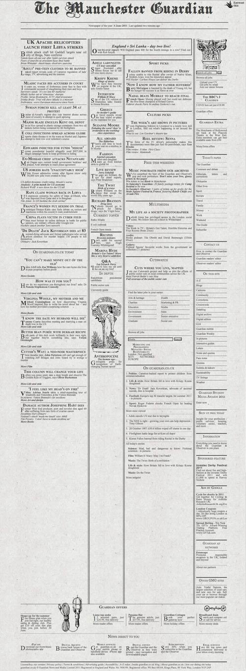 The 1821 Vintage Edition of guardian.co.uk