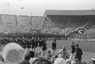 1948 London Olympics British Team during the opening ceremony