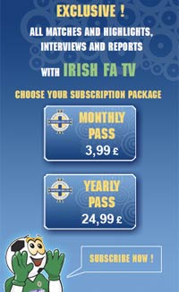Advert for Irish FA TV subscription packages