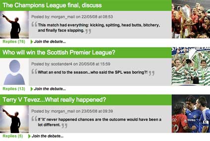 Sports debates on the Daily Mail message board