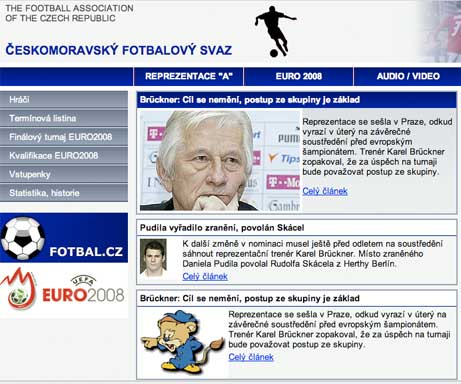 Czech Republic website page