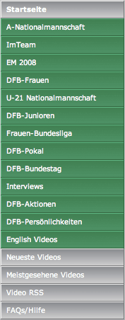 DFB-TV navigation