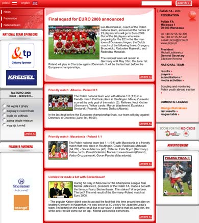 Polish FA homepage