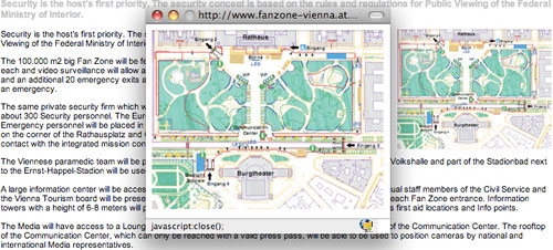 Wien Fanzone's tiny map