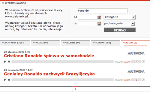 Dziennik Polska audio results