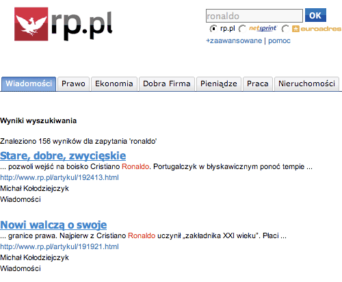 Rzeczpospolita search results
