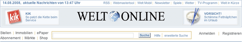 Welt Online Banner