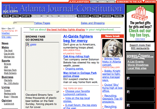 Atlanta Journal-Constitution in 2001