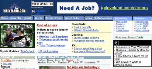 Plain Dealer page in 2001