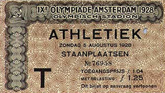 1928 Olympic ticket
