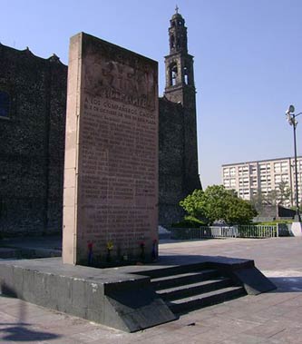 Memorial to some of the victims of the 1968 Tlatelolco Massacre