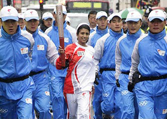 Konnie Huq during the Olympic Torch Relay