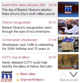 Obama video on the Manchester Evening News site