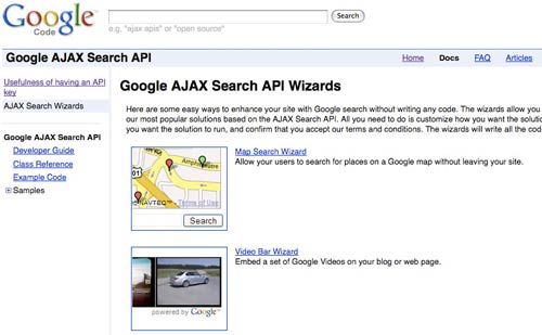 Google Ajax Wizards