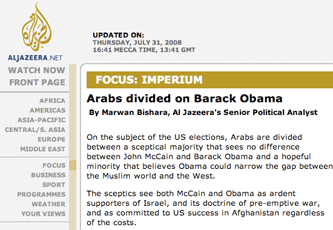 Al Jazeera Obama article