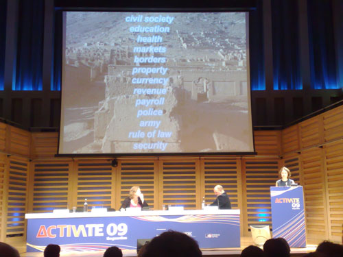 Clare Lockheart at the Activate 09 summit