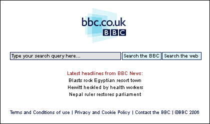 My first reboot:bbc.co.uk homepage mock-up