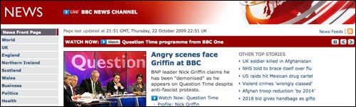 BBC News use their breaking news strap to plug BBC One