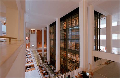 High view of the King's Library