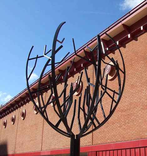 Sculpture in the British Library piazza